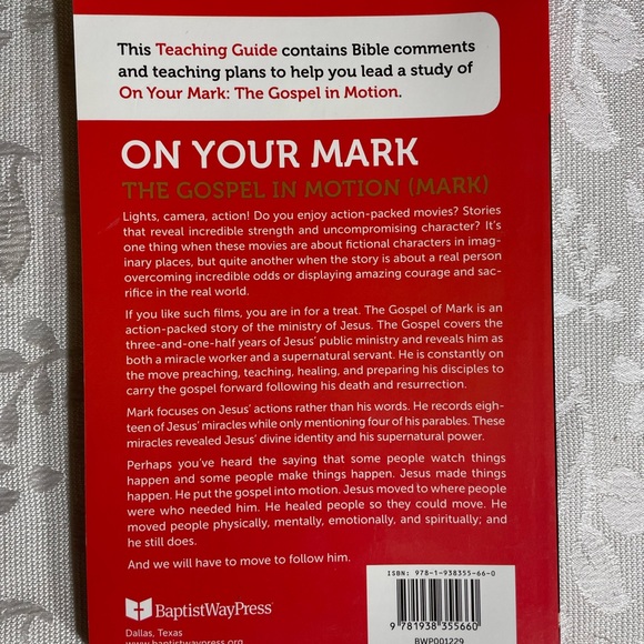 Baptist The Gospel in Motion Teaching Guide book gospel of Mark - Picture 2 of 6